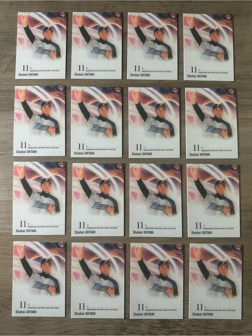 Shohei Ohtani Rookie Lot of (16) 2013 BBM Novelty Baseball Cards Japanese Rookie